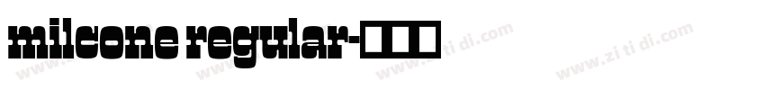 milcone regular字体转换